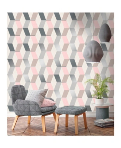 Advantage 20.5" X 369" Rochelle Geometric Wallpaper In Multi