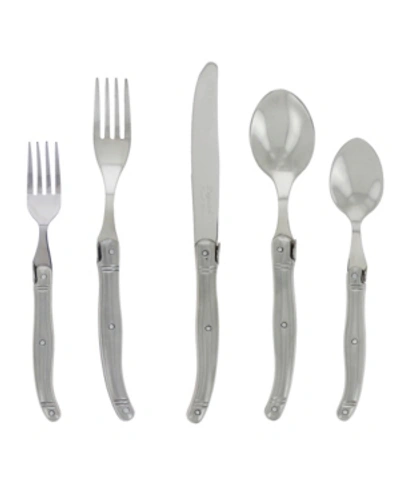 French Home 20 Piece Laguiole Stainless Steel Flatware Set, Service For 4 In Silver