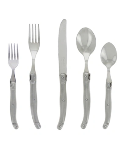 French Home Laguiole 20 Piece Stainless Steel Flatware Set, Service For 4 In Silver