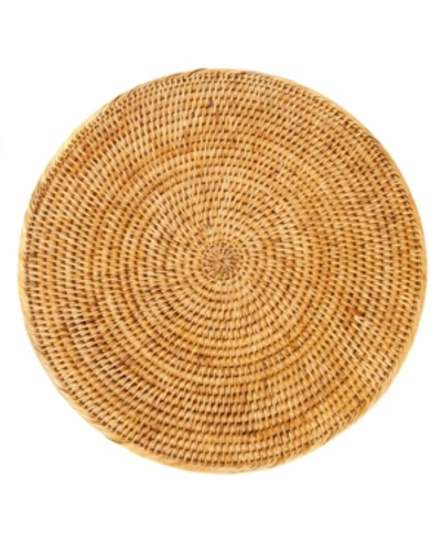 Artifacts Trading Company Artifacts Rattan Round Placemat In Off-white
