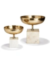 TWO'S COMPANY CHALICE BOWL SCULPTURE - SET OF 2