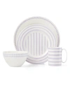 KATE SPADE KATE SPADE NEW YORK CHARLOTTE STREET LILAC NORTH 4 PIECE PLACE SETTING