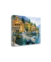 TANGLETOWN FINE ART LAKE COMO LANDING BY HOWARD BEHRENS GICLEE PRINT ON GALLERY WRAP CANVAS, 39" X 28"