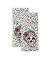 Fiesta Skull & Vine Kitchen Towel, Set Of 2 In Multi-color
