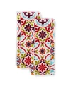 Fiesta Worn Tiles Kitchen Towel Set, Set Of 2 In Multi-color