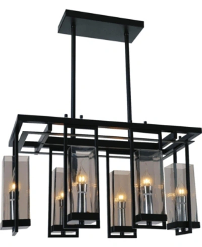 Cwi Lighting Vanna 6 Light Chandelier In Black