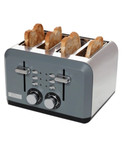 Haden Perth 4-slice Wide Slot Toaster In Grey