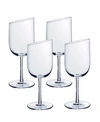 Villeroy & Boch New Moon White Wine Glasses, Set Of 4 In Clear