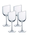 Villeroy & Boch New Moon White Wine Glasses, Set Of 4 In Clear
