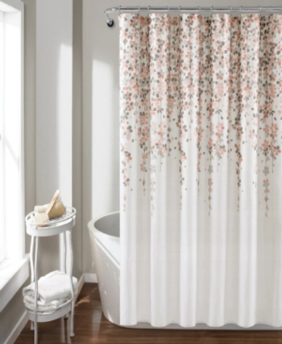 LUSH DECOR WEEPING FLOWER SHOWER CURTAIN, 72" X 72"