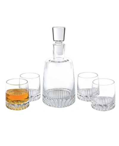 Badash Crystal Park Avenue European Mouth Blown Lead Free Crystal Park Avenue 5 Pieces Whiskey Set In Clear