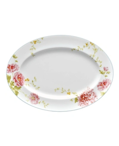 Noritake Peony Pageant Medium Oval Platter In White/pink