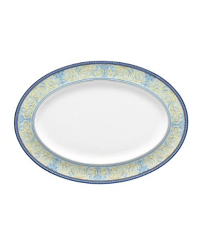 Noritake Menorca Palace Medium Oval Platter In Blue/yellow