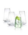 Joyjolt Infiniti Highball Glasses - Set Of 4 In Clear