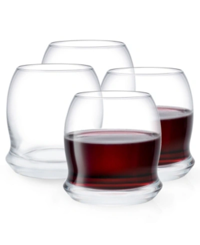 Joyjolt Cosmos Stemless Wine Glasses - Set Of 4 In Clear