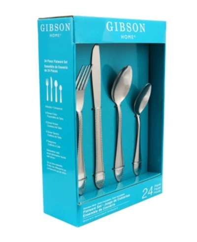 Gibson Home New Wilmington 24 Piece Flatware Set In Silver-tone