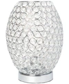 All The Rages Elegant Designs Elipse Crystal Decorative Curved Accent Uplight Table Lamp In Chrome