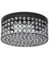 ALL THE RAGES ELEGANT DESIGNS ELIPSE CRYSTAL 2 LIGHT ROUND CEILING FLUSH MOUNT