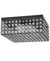 All The Rages Elegant Designs Elipse Crystal 2 Light Square Ceiling Flush Mount In Bronze
