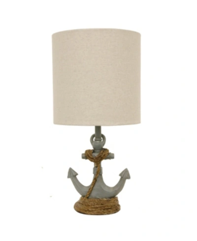 Decor Therapy Saylor Anchor Accent Lamp In Iced Blue