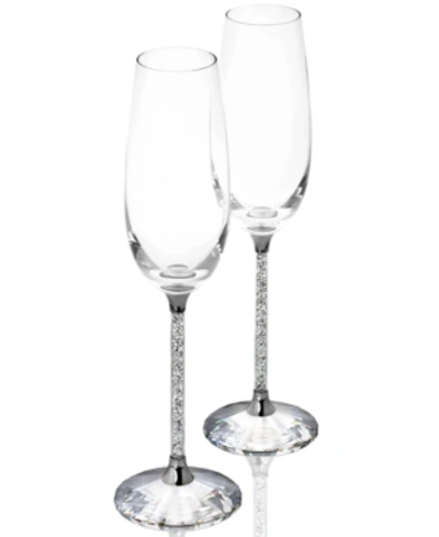 SWAROVSKI CRYSTALLINE TOASTING FLUTES, SET OF 2