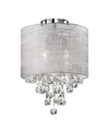 Dainolite 2 Light Incandescent Crystal Flush Mount In Chrome