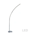 Dainolite 22w Floor Lamp Polished Chrome Finish In Silver
