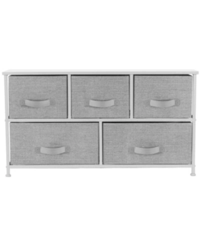 Sorbus Dresser With 5 Drawers In White