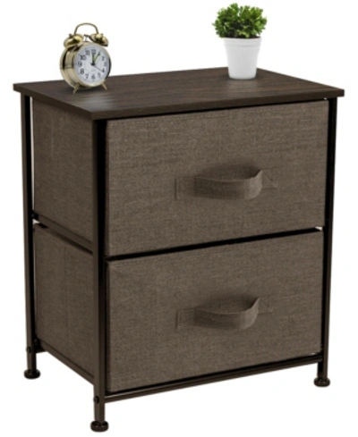 Sorbus Nightstand With 2 Drawers In Brown