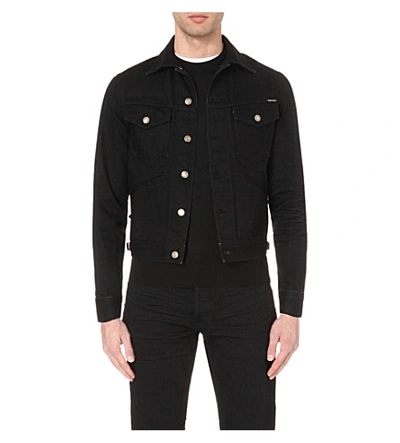 Tom Ford Men's Icon Corduroy Denim Jacket In Black