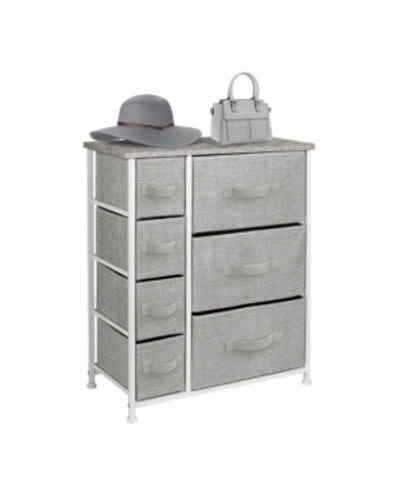 Sorbus Dresser With 7 Drawers In Gray