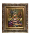 LA PASTICHE BY OVERSTOCKART GARDEN PATH AT GIVERNY BY CLAUDE MONET WITH BAROQUE ANTIQUE-LIKE FRAME OIL PAINTING 
