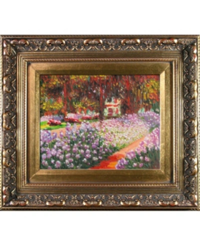 La Pastiche By Overstockart Artist's Garden At Giverny By Claude Monet With Baroque Antique-like Frame Oil Paint In Multi