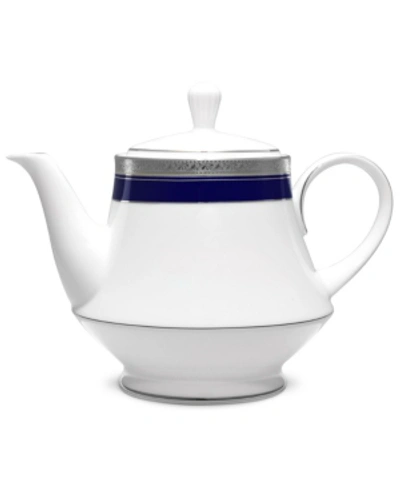 Noritake Crestwood Cobalt Platinum Tea Pot In Windsr Blu