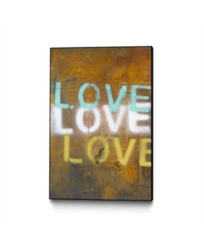 Eyes On Walls Kent Youngstrom Love Love Love Art Block Framed 30" X 40" In Multi