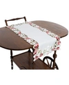MANOR LUXE LUSH ROSETTE EMBROIDERED CUTWORK TABLE RUNNER