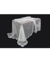 MANOR LUXE MERRIGOLD LACE EMBROIDERED TABLECLOTH WITH BEADED ACCENTS