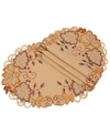 MANOR LUXE HARVEST VERDURE EMBROIDERED CUTWORK FALL PLACEMATS