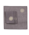 MANOR LUXE SPARKLING SNOWFLAKES EMBROIDERED SINGLE LAYER CHRISTMAS NAPKINS
