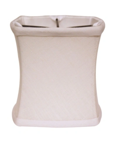 Cloth & Wire Cloth&wire Slant Fancy Square Softback Lampshade With Bulb Clip In Winter Wht