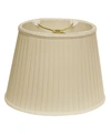 CLOTH & WIRE CLOTH&WIRE SLANT OVAL SIDE PLEAT SOFTBACK LAMPSHADE WITH WASHER FITTER