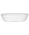 Noritake Eternal Palace Oval Vegetable 32 oz In White And Platinum