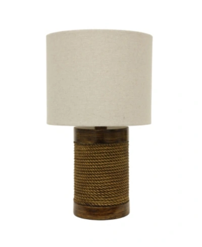 Decor Therapy Cali Rope Wrapped Accent Lamp In Rope Wood
