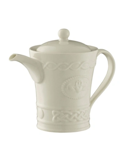 Belleek Claddagh Beverage Pot In Ivory