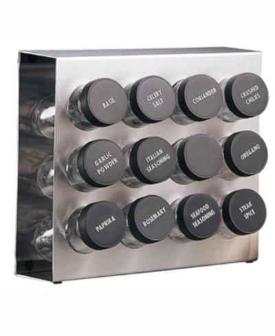 Prodyne Stainless Steel 12 Bottle Spice Rack In Chrome