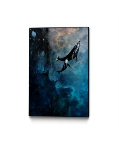 Eyes On Walls Alex Cherry Flying Whales Art Block Framed Canvas 20" X 30" In Multi