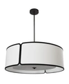 Dainolite 1 Light Trapezoid Pendant In Black