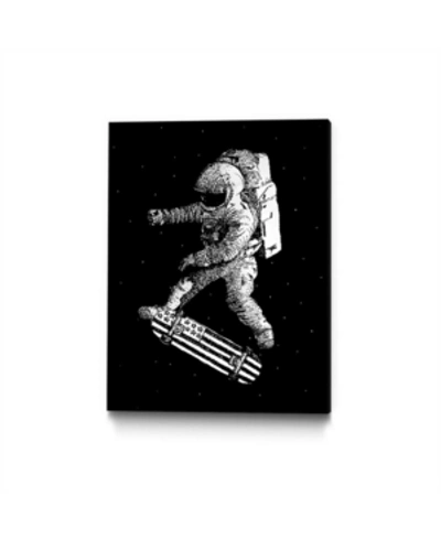 Eyes On Walls Robert Farkas Kickflip In Space Art Block Framed 18" X 24" In Multi