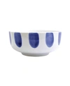 Vietri Santorini Dot Large Footed Serving Bowl In Blue/white