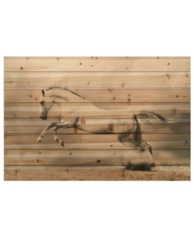 Empire Art Direct Horse Arte De Legno Digital Print On Solid Wood Wall Art, 30" X 45" X 1.5" In Beige